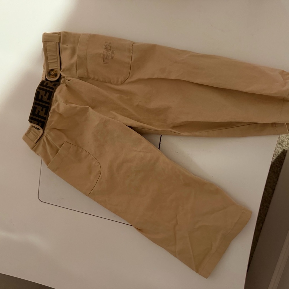 Fendi Kid’s Beige Chinos
